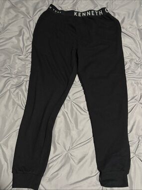 Kenneth Cole Black Elastic Waist Jogger Pants